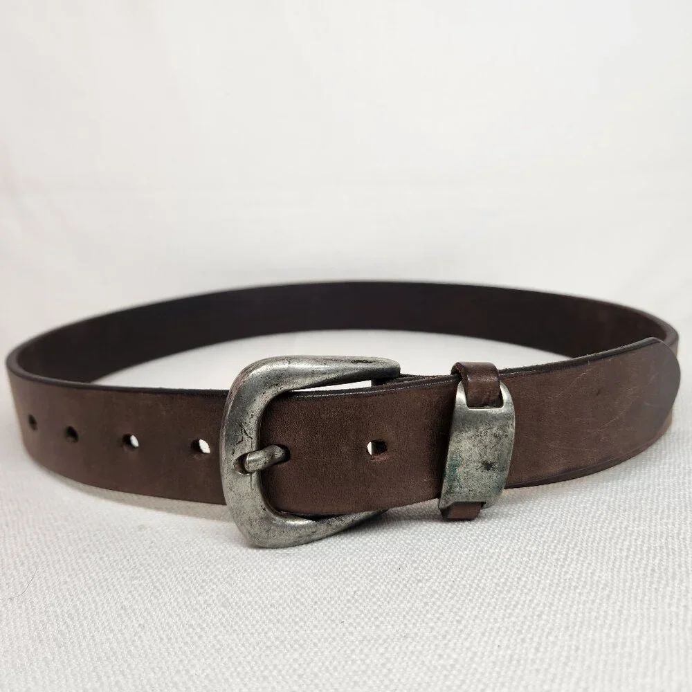 Boys Size 30 Brown Leather Belt